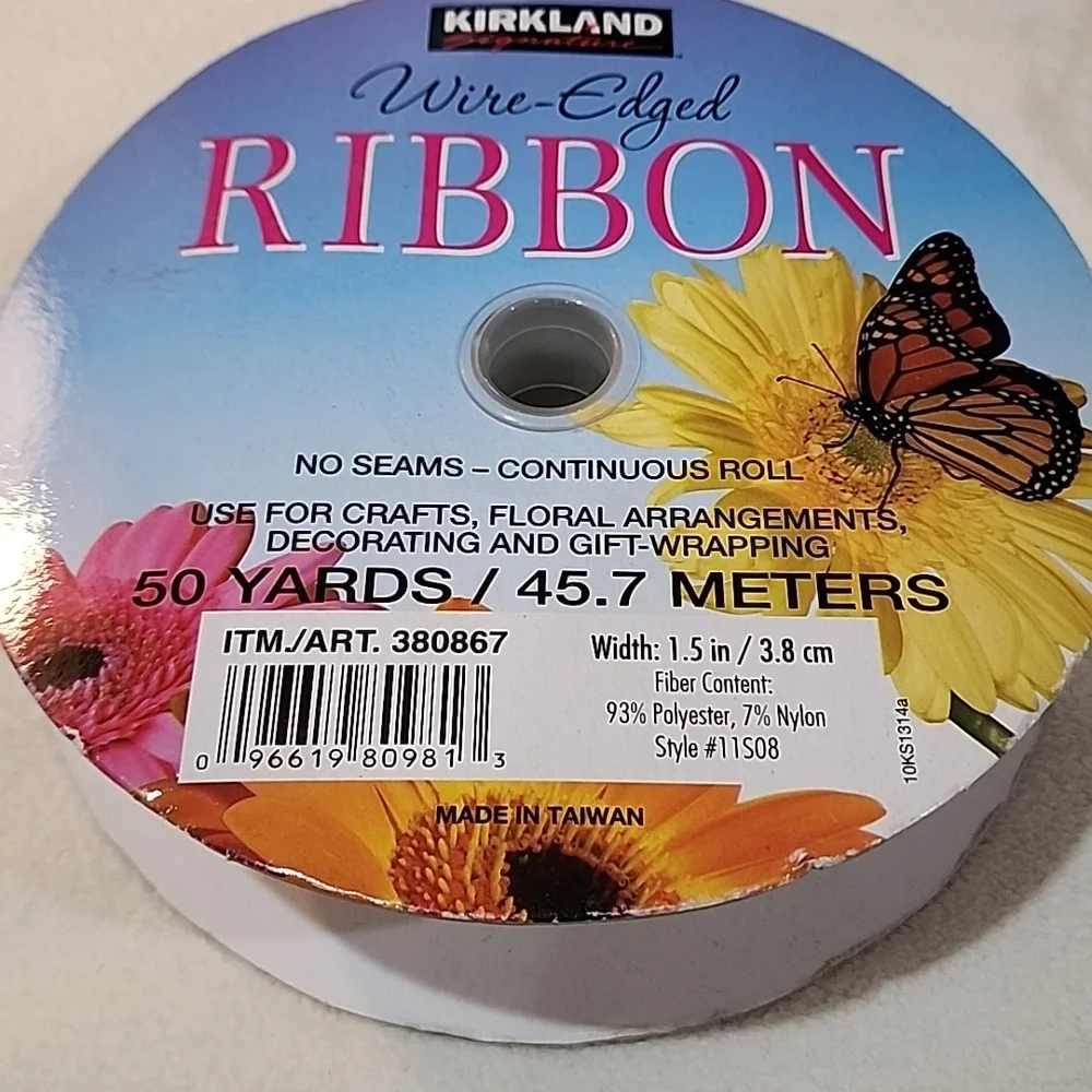 3 Rolls Kirkland Wire-edged Ribbon, 1-1/2" x 122 yards approx total - Picture 5 of 10